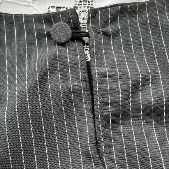 Pinstripe Suit Pants & Top Vintage Poly Fabric - Picture 6 of 11